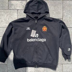 Balenciaga Paris Soccer Zip-Up Hoodie